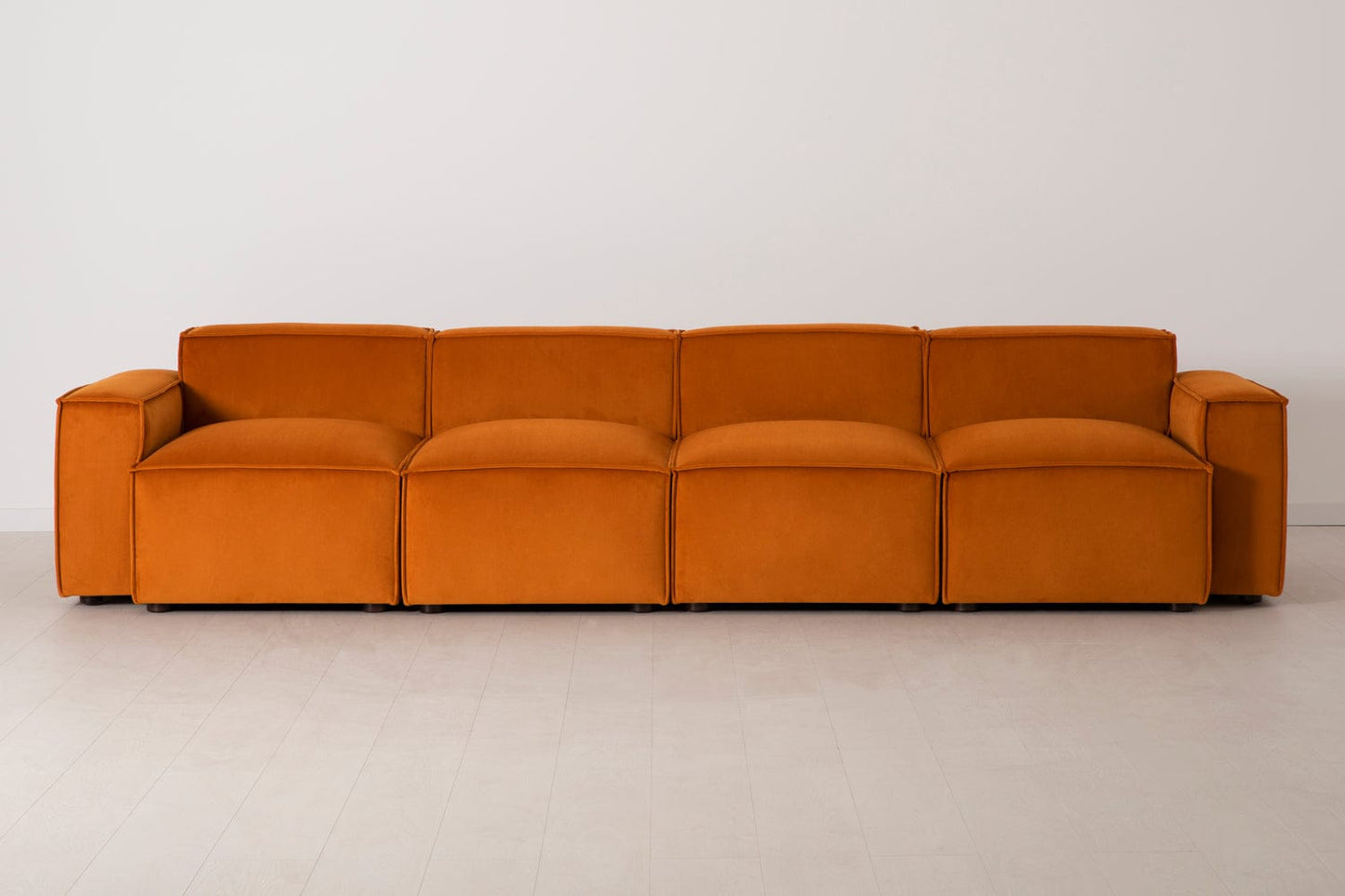 Pumice image 1 - Model 03 3 Seater Right Chaise in Pumice Linen Front View