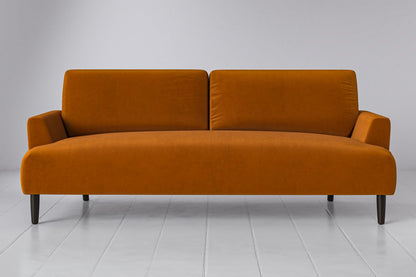 3-Seater Sofa in orange velvet