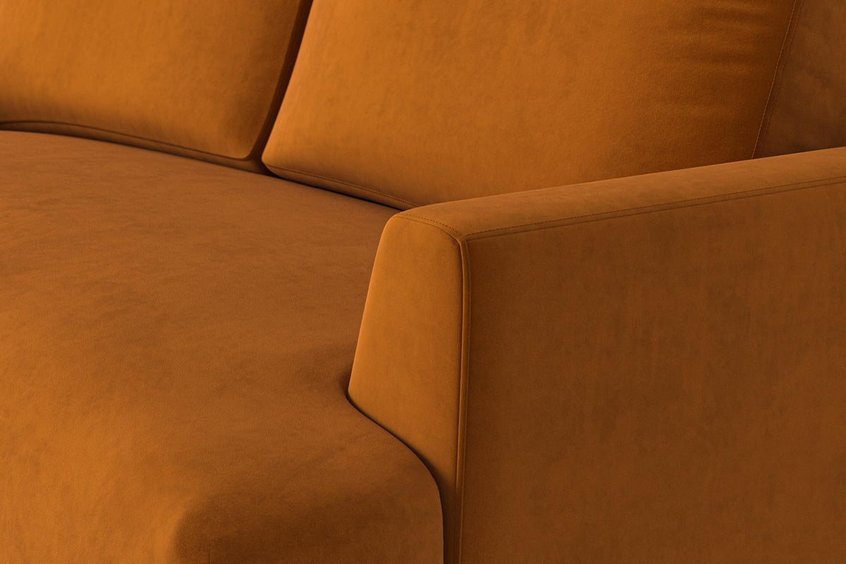3-Seater Sofa in orange velvet