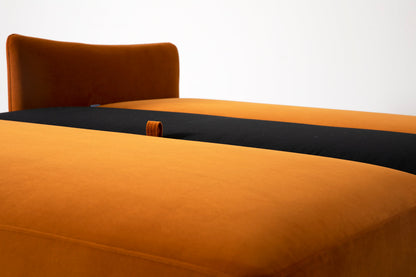 2,5-Sitzer-Schlafsofa Model 08, Bronze