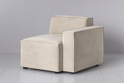 Model 03 Right Arm Sofa Module, Chalk