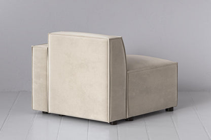 Model 03 Right Arm Sofa Module, Chalk