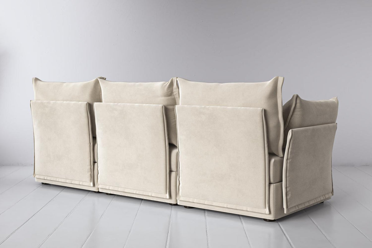 Dreisitzer-Ecksofa Model 06 mit Ecke rechts, Kreideweiß