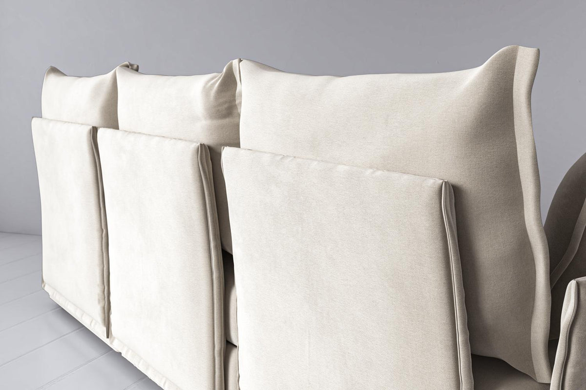 Dreisitzer-Ecksofa Model 06 mit Ecke rechts, Kreideweiß