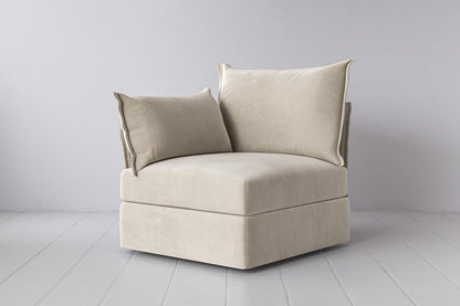 Model 06 Left Arm Module Sofa, Chalk