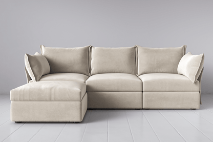 Chalk Image 1 - Model 06 3 Seater Left Corner in Chalk Front View