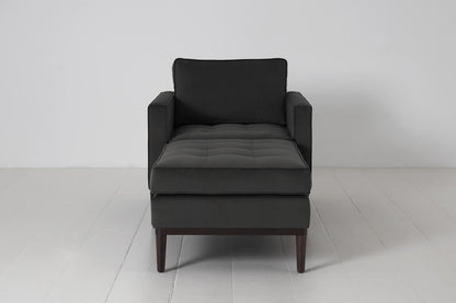 Model 02 Chaise Longue, Charcoal