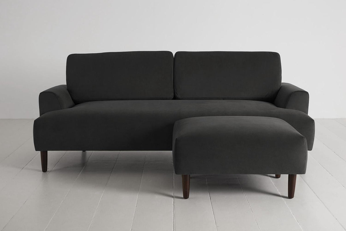 Model 05 3-Seater Sofa with ottoman, Charcoal