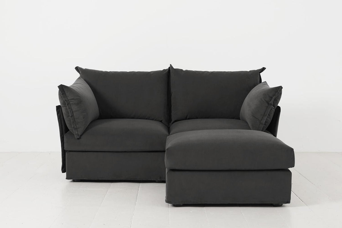 Model 06 2-Seater Right Chaise Sofa, Charcoal