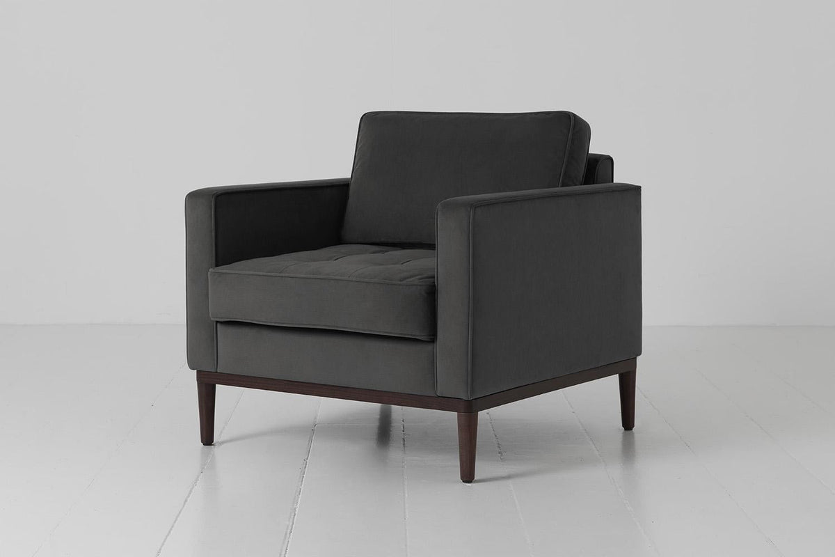 Sessel Model 02, Dunkelgrau
