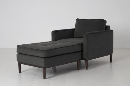 Model 02 Chaise Longue, Charcoal