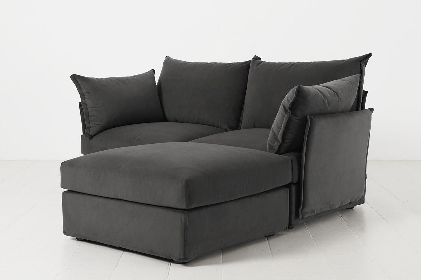 Model 06 2-Seater Right Chaise Sofa, Charcoal