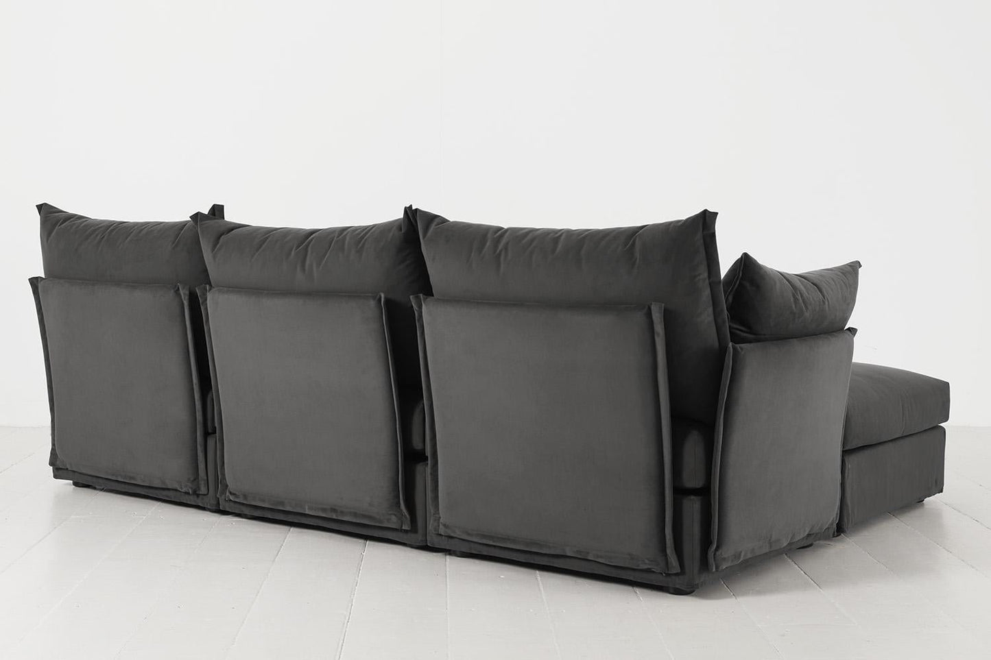Model 06 3-Seater Left Chaise Sofa, Charcoal
