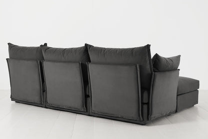 Model 06 3-Seater Left Chaise Sofa, Charcoal