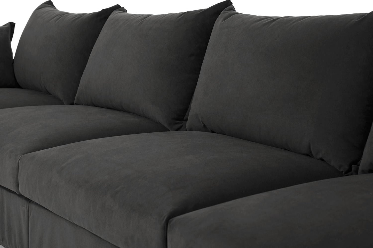 Model 06 3-Seater Left Chaise Sofa, Charcoal