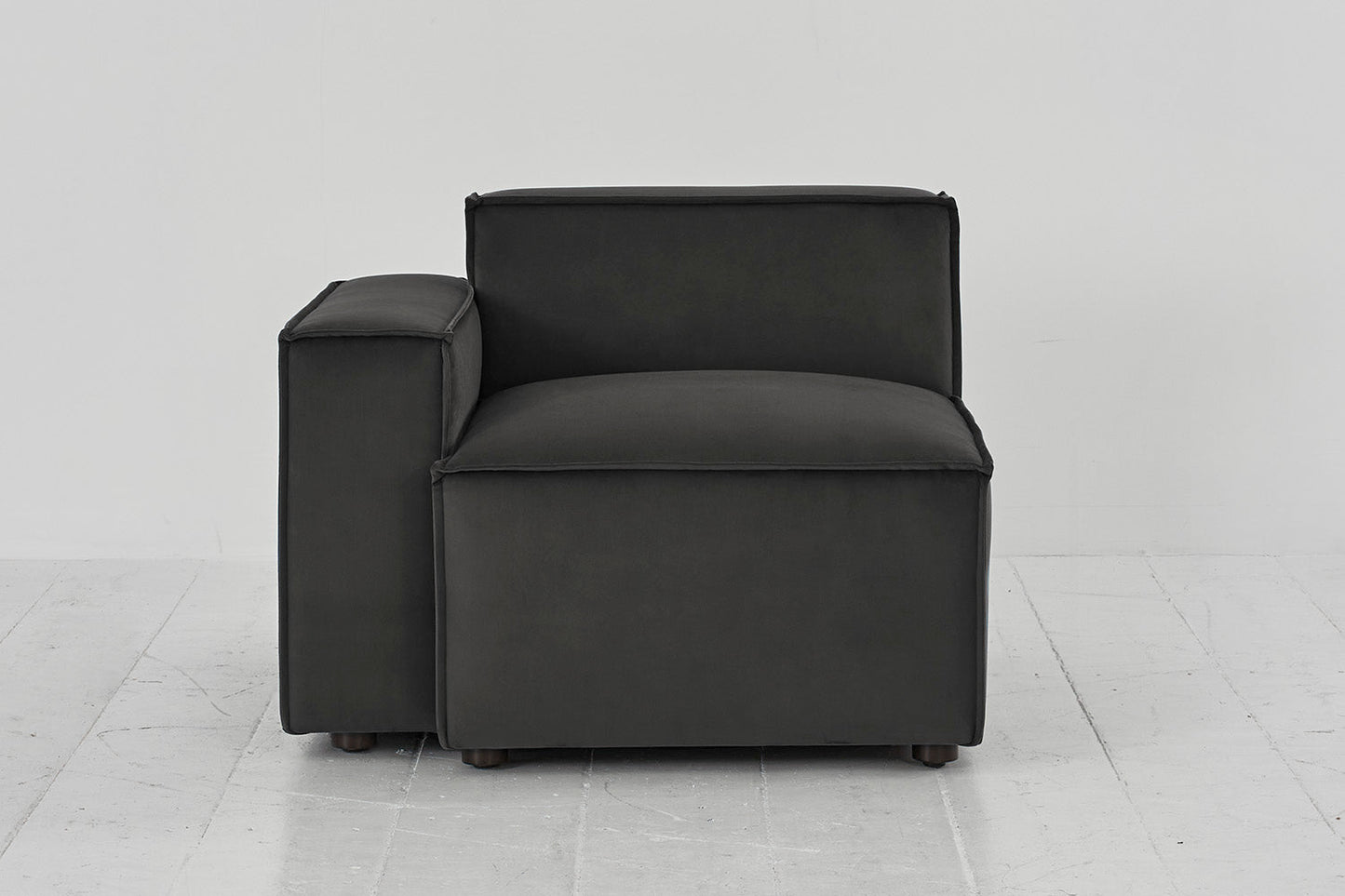 Model 03 Left Arm Sofa Module, Charcoal