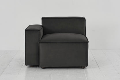 Model 03 Left Arm Sofa Module, Charcoal