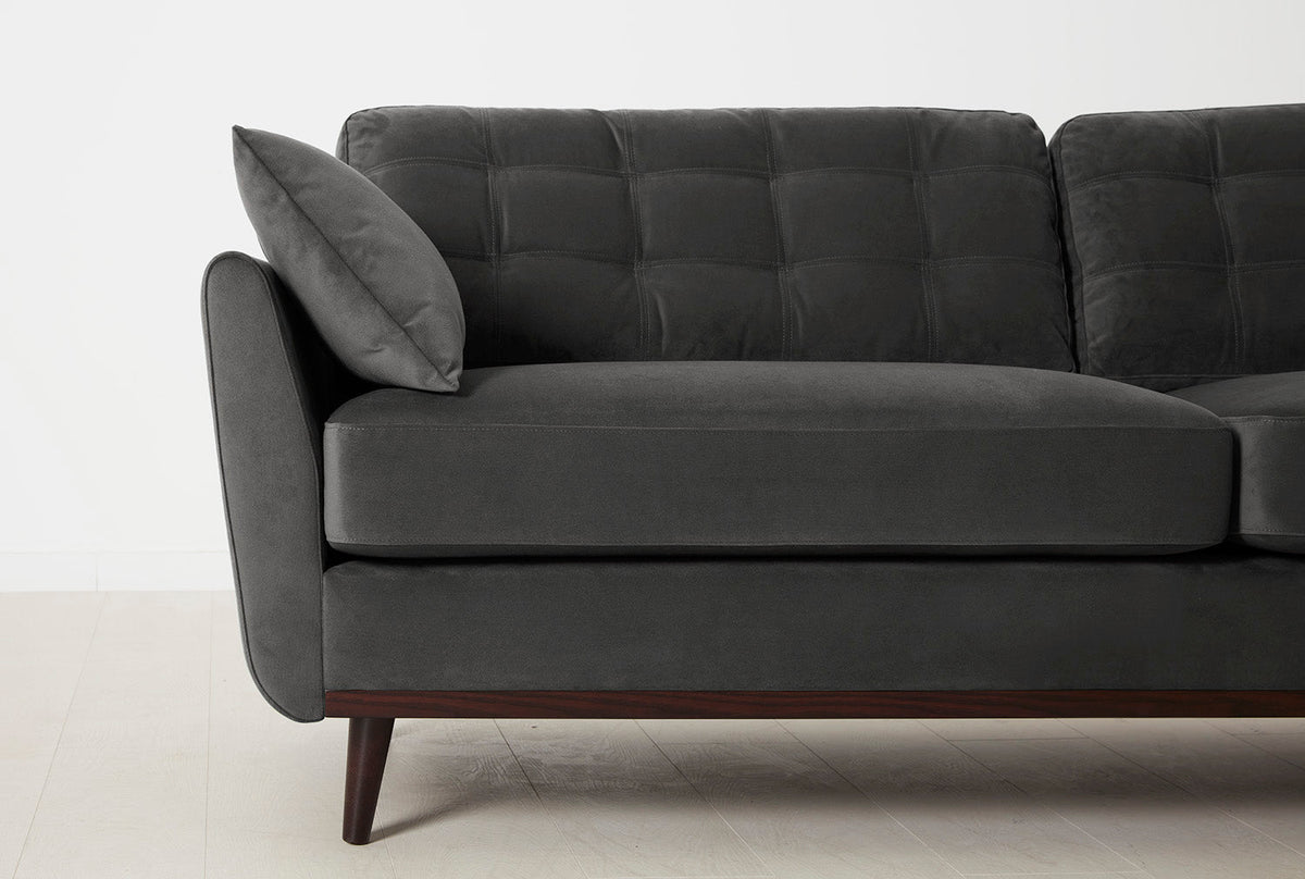 Dreisitzer-Sofa Model 10, Dunkelgrau