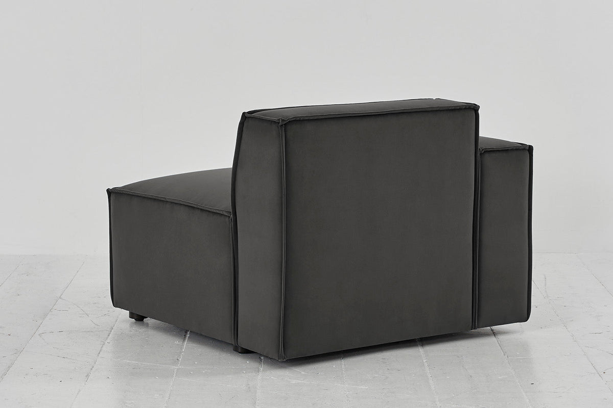 Model 03 Left Arm Sofa Module, Charcoal