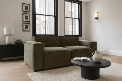 Zweisitzer-Sofa Model 03, Fenchelgrün