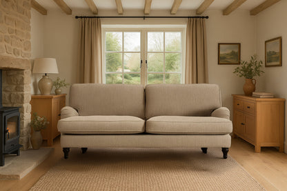 Dreisitzer-Sofa Model 15, Steingrau