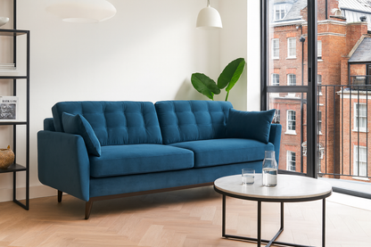 Dreisitzer-Sofa Model 10, Blaugrün