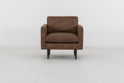 Sessel Model 01, Kastanienbraun