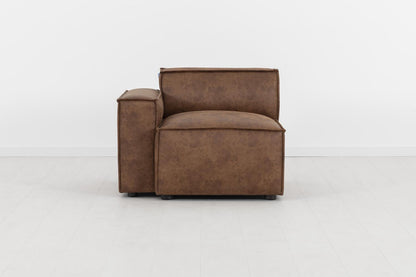Model 03 Left Arm Sofa Module, Chestnut