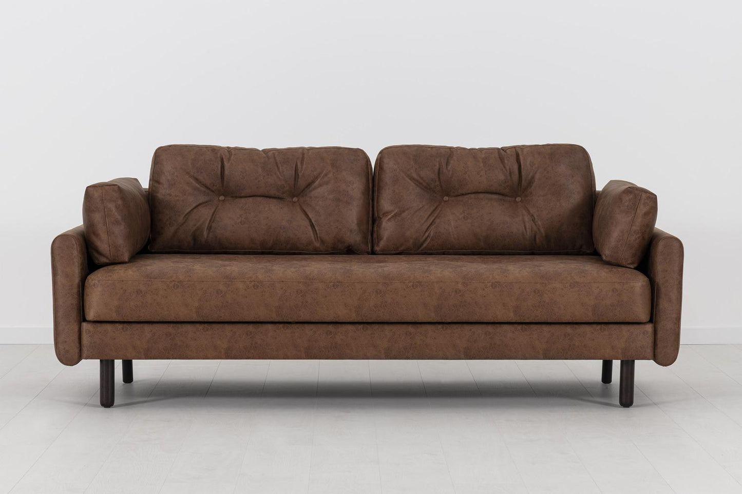 Model 04 Dreisitzer-Schlafsofa, Kastanienbraun