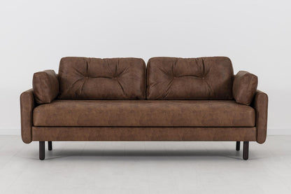 Model 04 Dreisitzer-Schlafsofa, Kastanienbraun