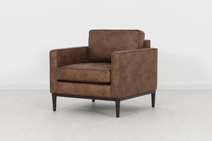 Sessel Model 02, Kastanienbraun