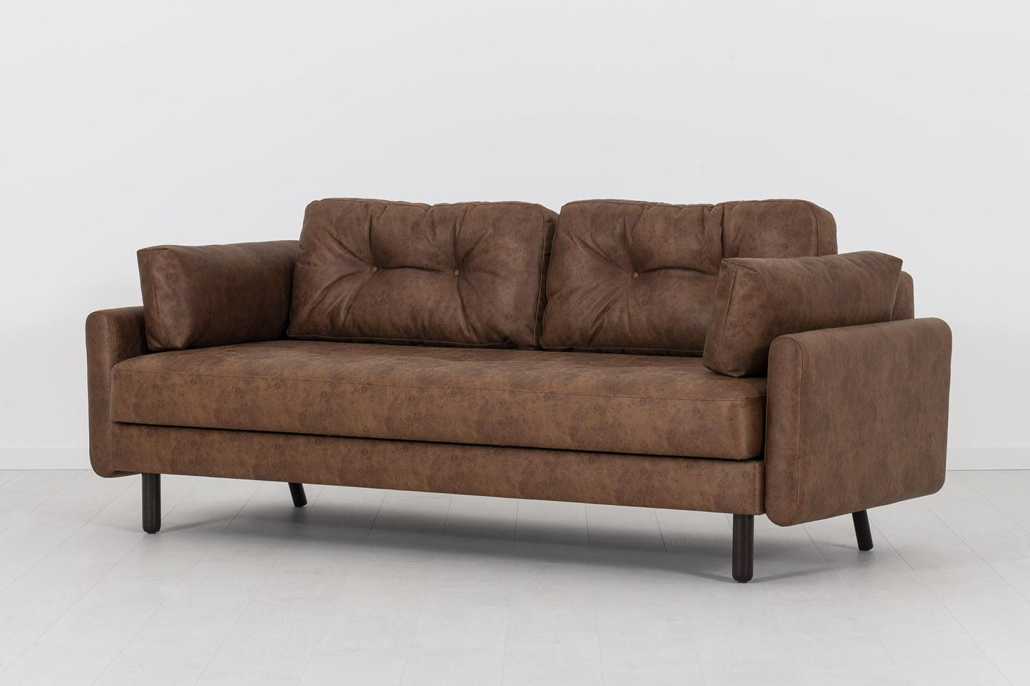 Model 04 Dreisitzer-Schlafsofa, Kastanienbraun