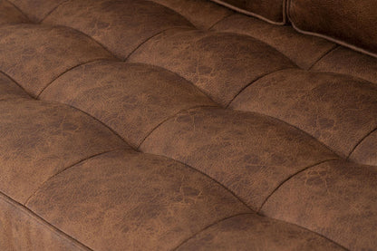 Model 02 3-Seater Sofa with Ottoman, Chestnut