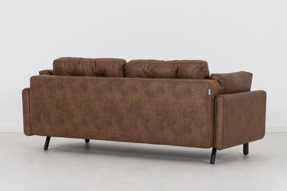 Model 04 Dreisitzer-Schlafsofa, Kastanienbraun