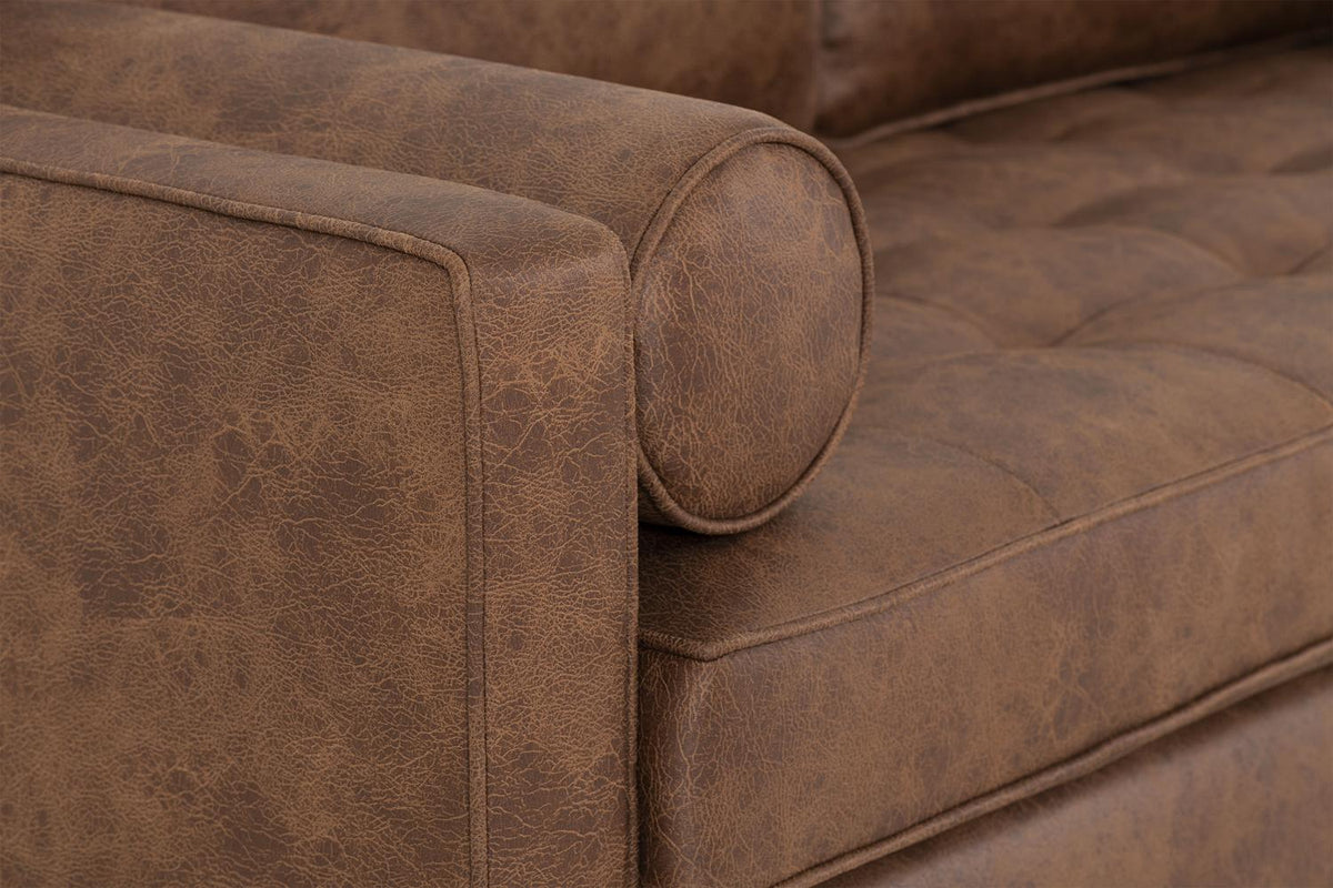 Model 02 2-Seater Sofa, Chestnut