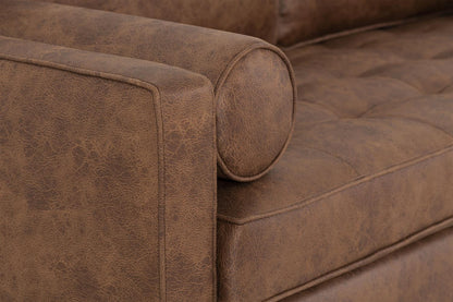 Model 02 2-Seater Sofa, Chestnut