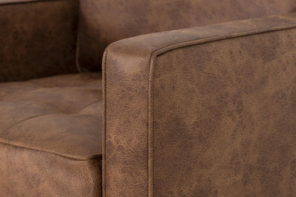 Sessel Model 02, Kastanienbraun