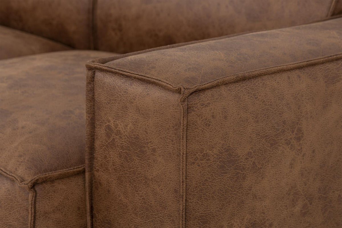 Model 03 3-Seater Right Chaise Sofa, Chestnut