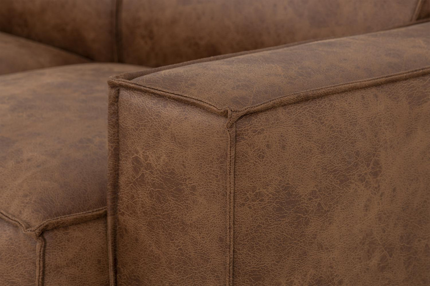 Model 03 3-Seater Right Chaise Sofa, Chestnut