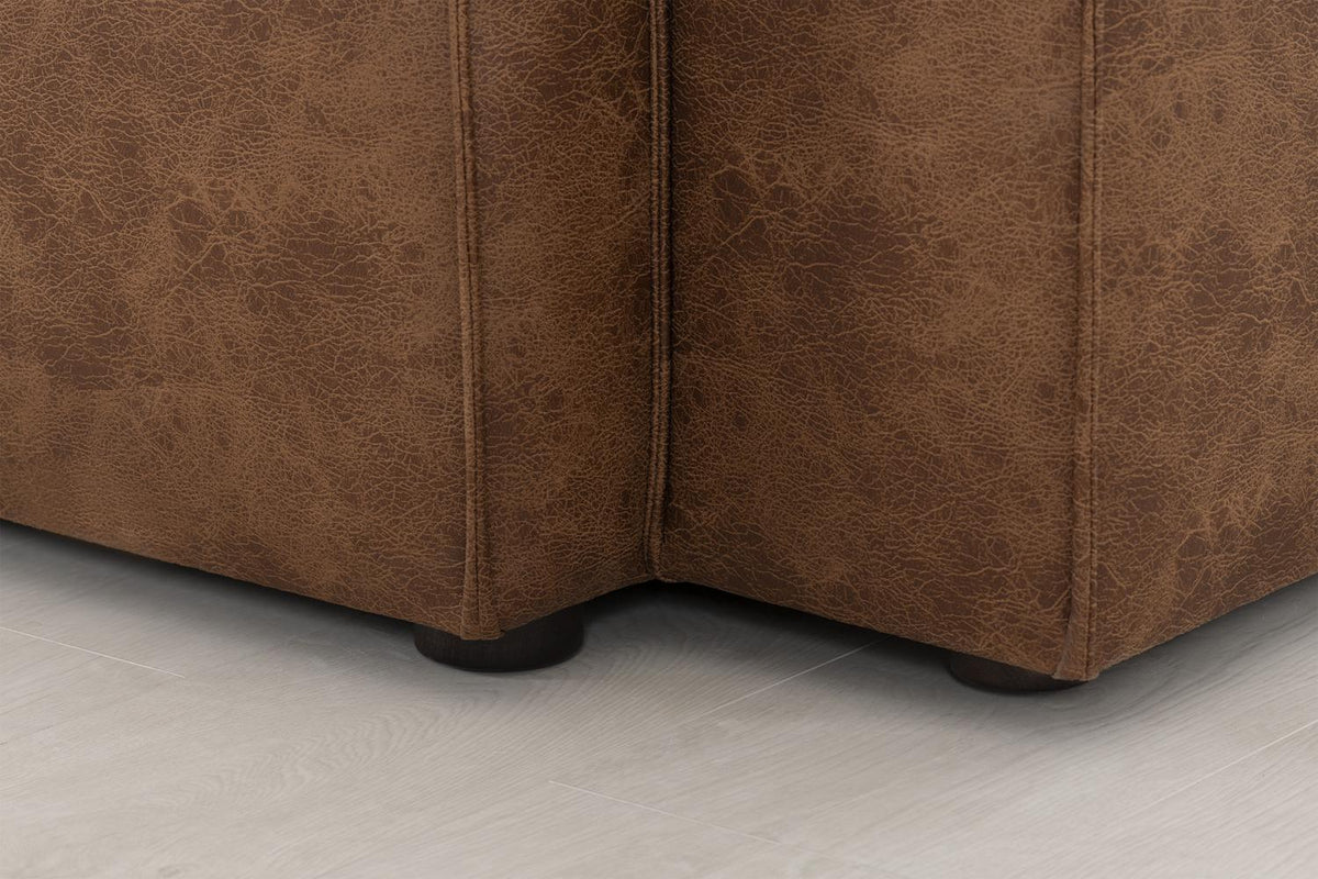 Model 03 2-Seater Left Chaise Sofa, Chestnut