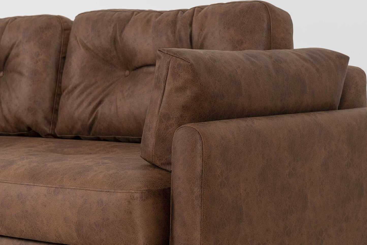 Model 04 Dreisitzer-Schlafsofa, Kastanienbraun
