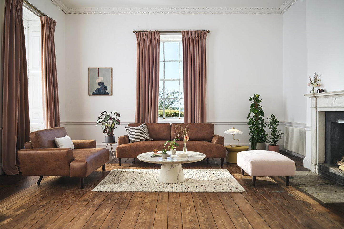 Model 05 2-Seater Sofa, Chestnut