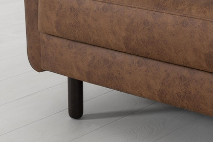 Model 04 Dreisitzer-Schlafsofa, Kastanienbraun