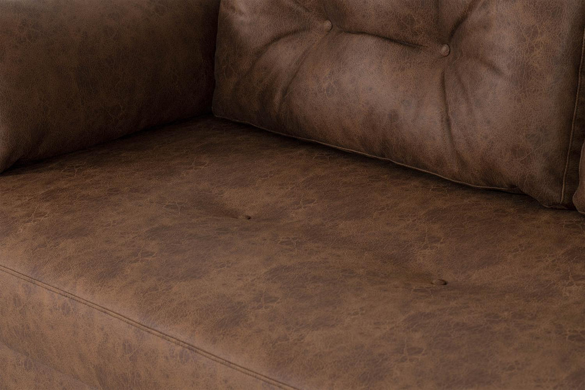 Model 04 Dreisitzer-Schlafsofa, Kastanienbraun