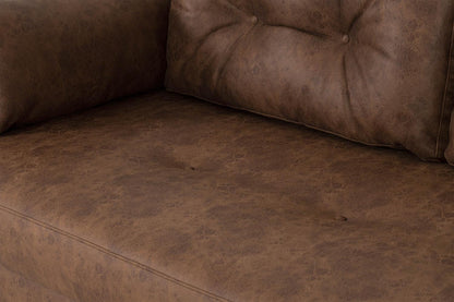 Model 04 Dreisitzer-Schlafsofa, Kastanienbraun