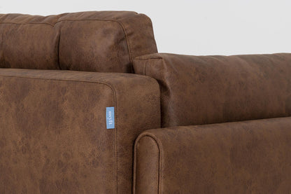 Model 04 Dreisitzer-Schlafsofa, Kastanienbraun