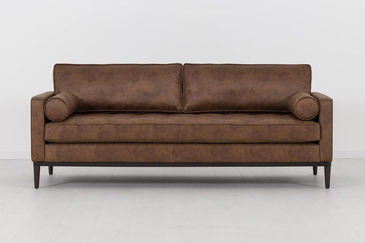 Model 02 Dreisitzer-Schlafsofa , Kastanienbraun