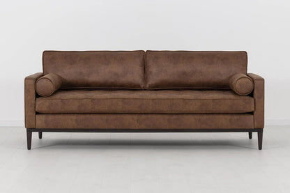 Model 02 Dreisitzer-Schlafsofa , Kastanienbraun