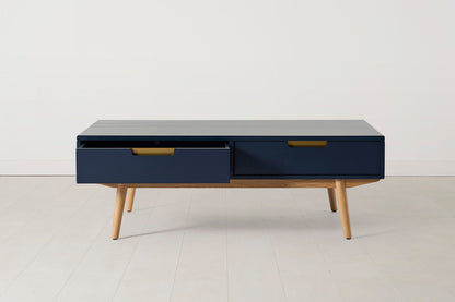 Couchtisch 01, Blau / Vier Schubladen