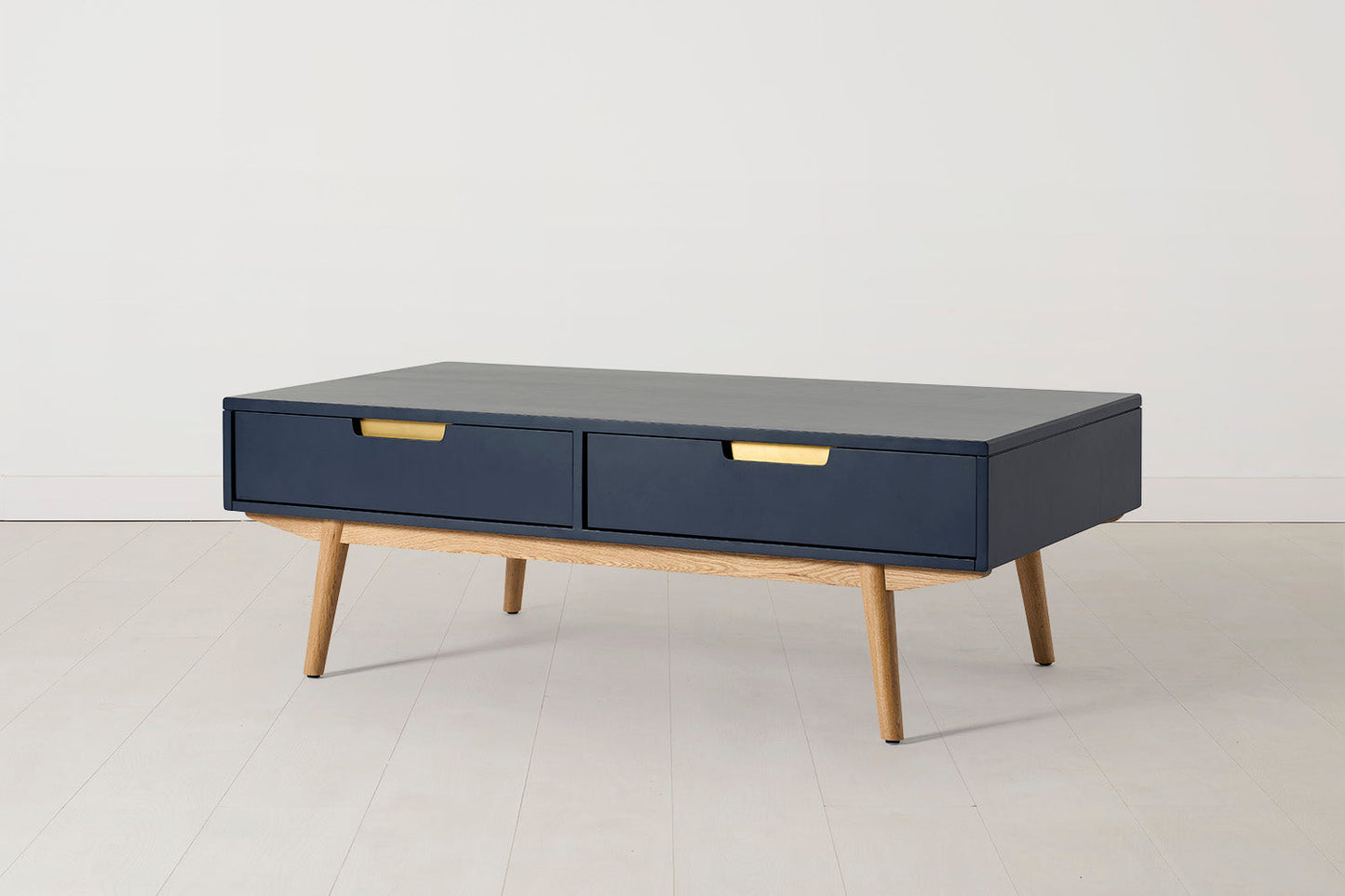 Couchtisch 01, Blau / Vier Schubladen